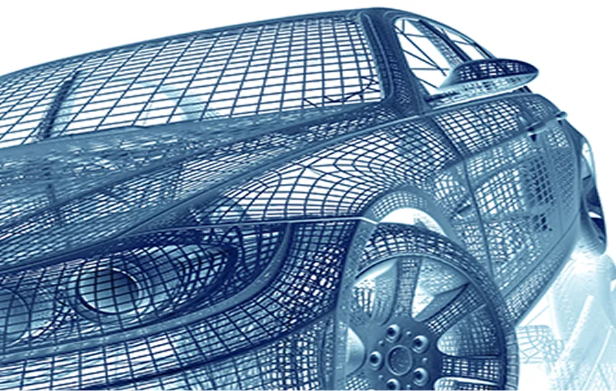 自動車のスケルトンモデリング図